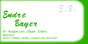 endre bayer business card